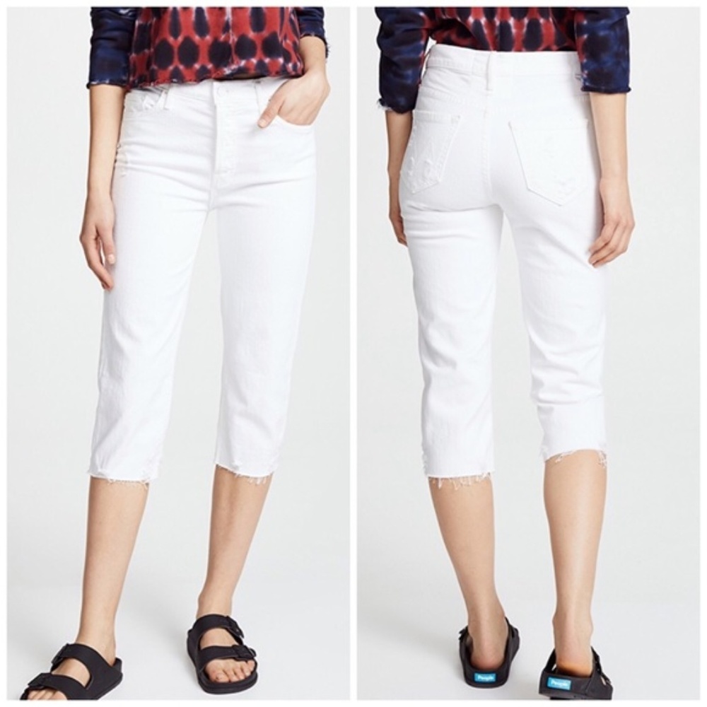 MOTHER White Cropped Jeans